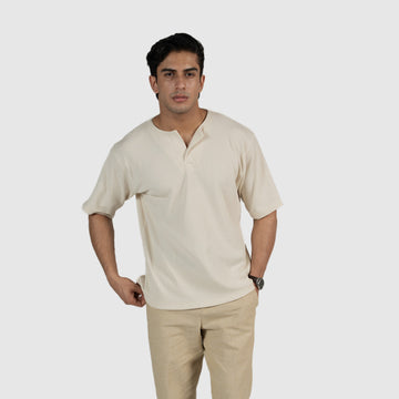 Waffle Knit Henley