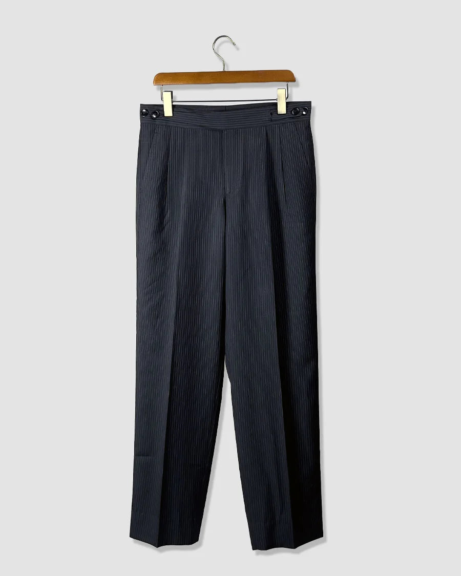 Double Pleated Side Adjuster Trousers