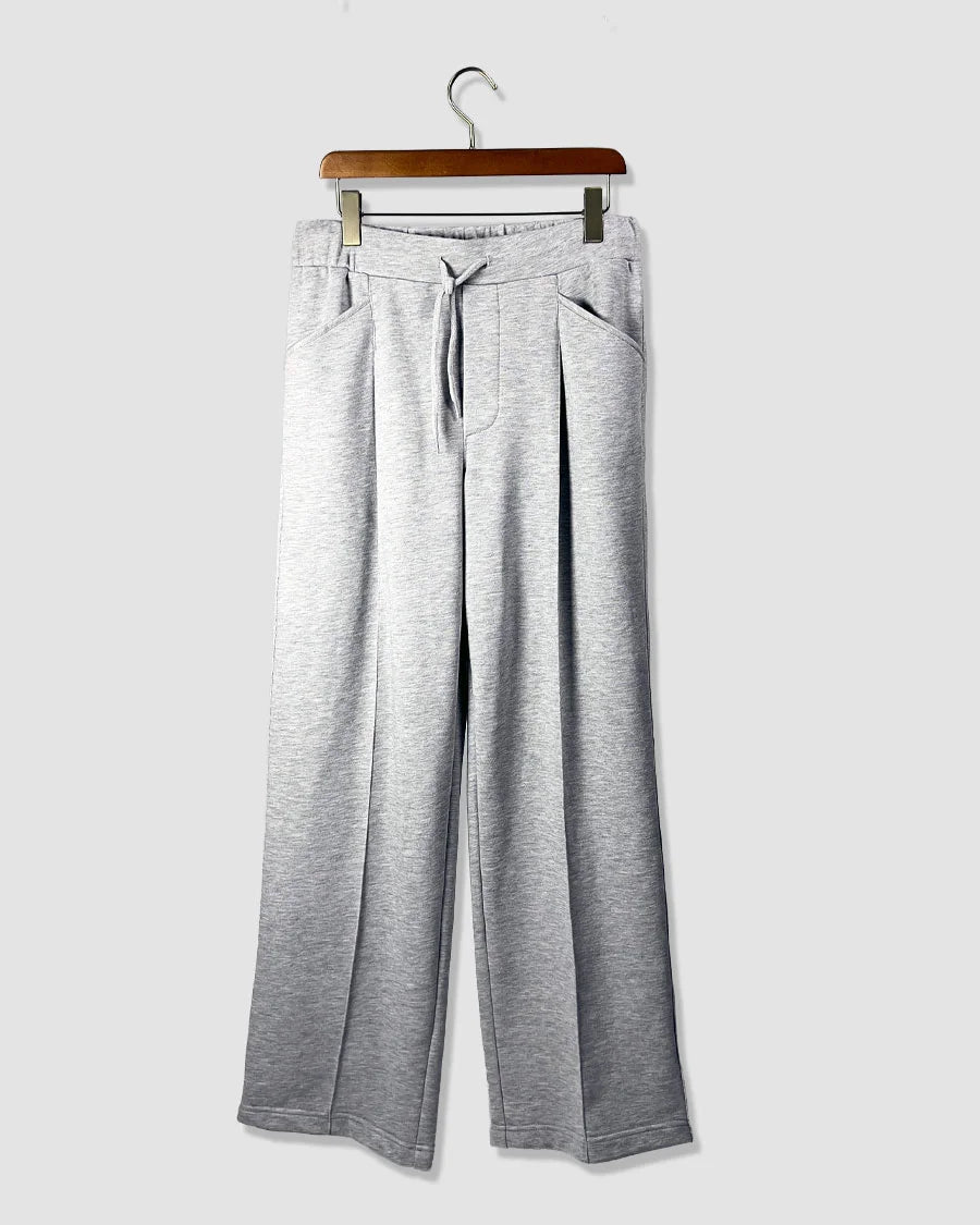 Pleated Relaxed Fit Terry Cotton Trouser