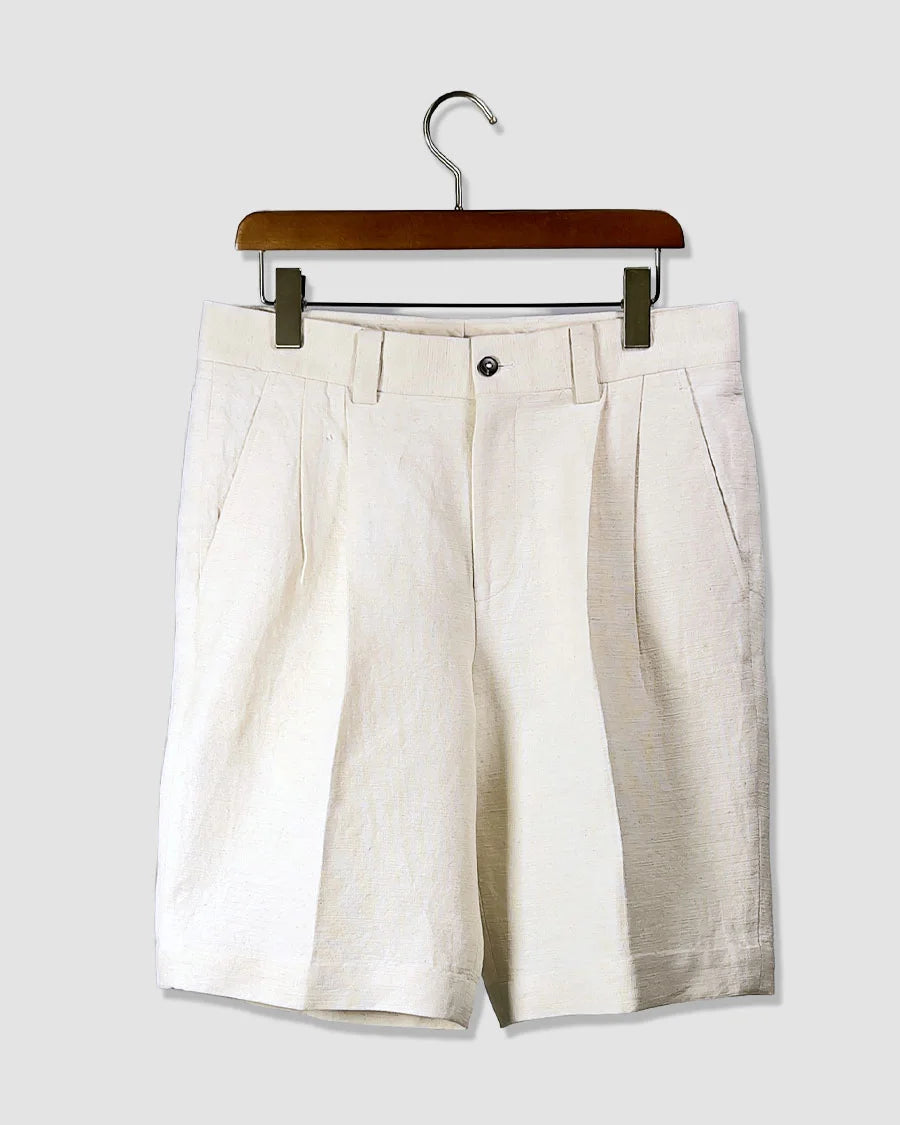 Handwoven Pleated Shorts