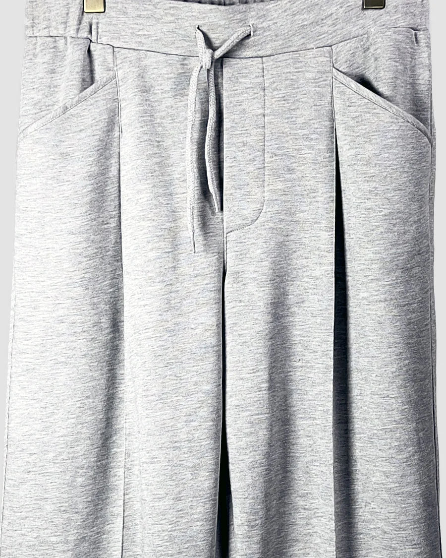 Pleated Relaxed Fit Terry Cotton Trouser