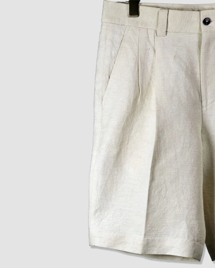Handwoven Pleated Shorts