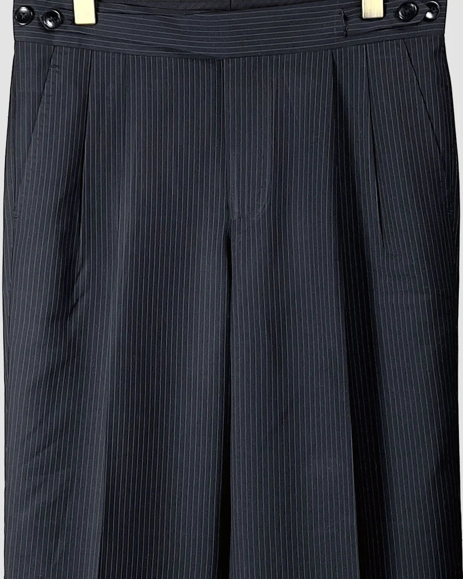 Double Pleated Side Adjuster Trousers