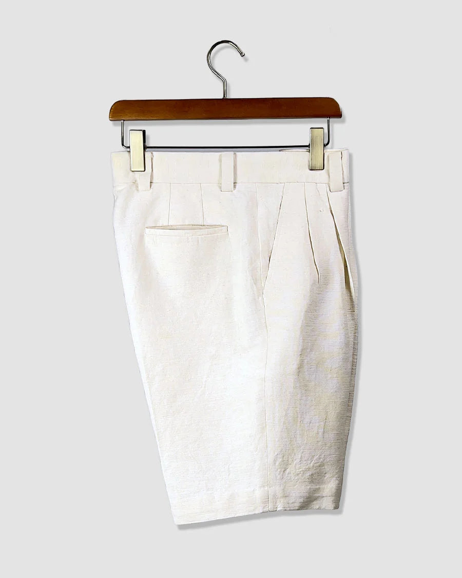 Handwoven Pleated Shorts
