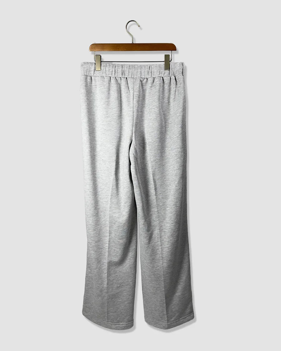 Pleated Relaxed Fit Terry Cotton Trouser