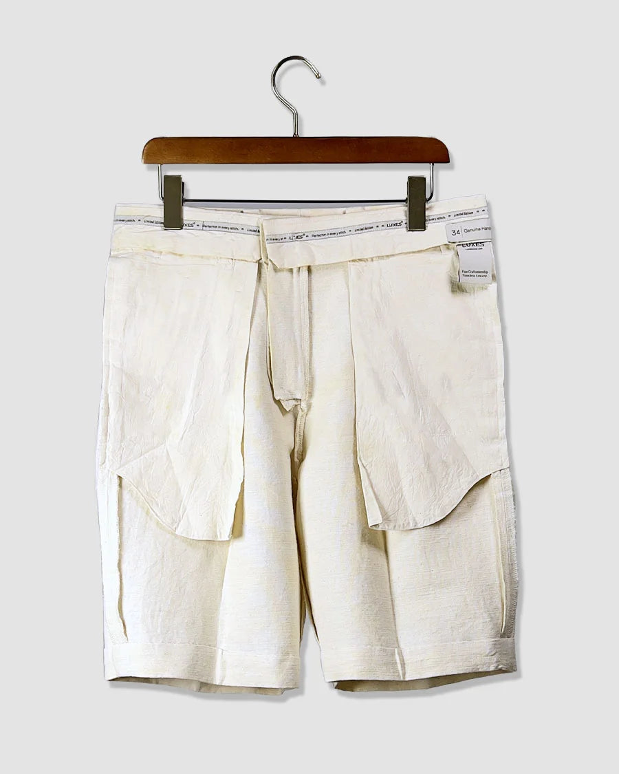 Handwoven Pleated Shorts