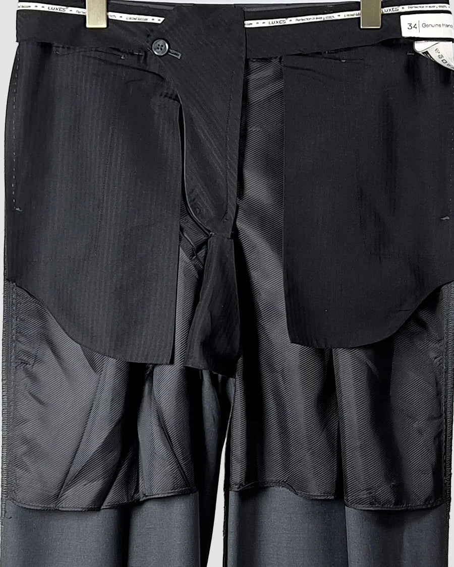 Double Pleated Wide Leg Trousers – Grey