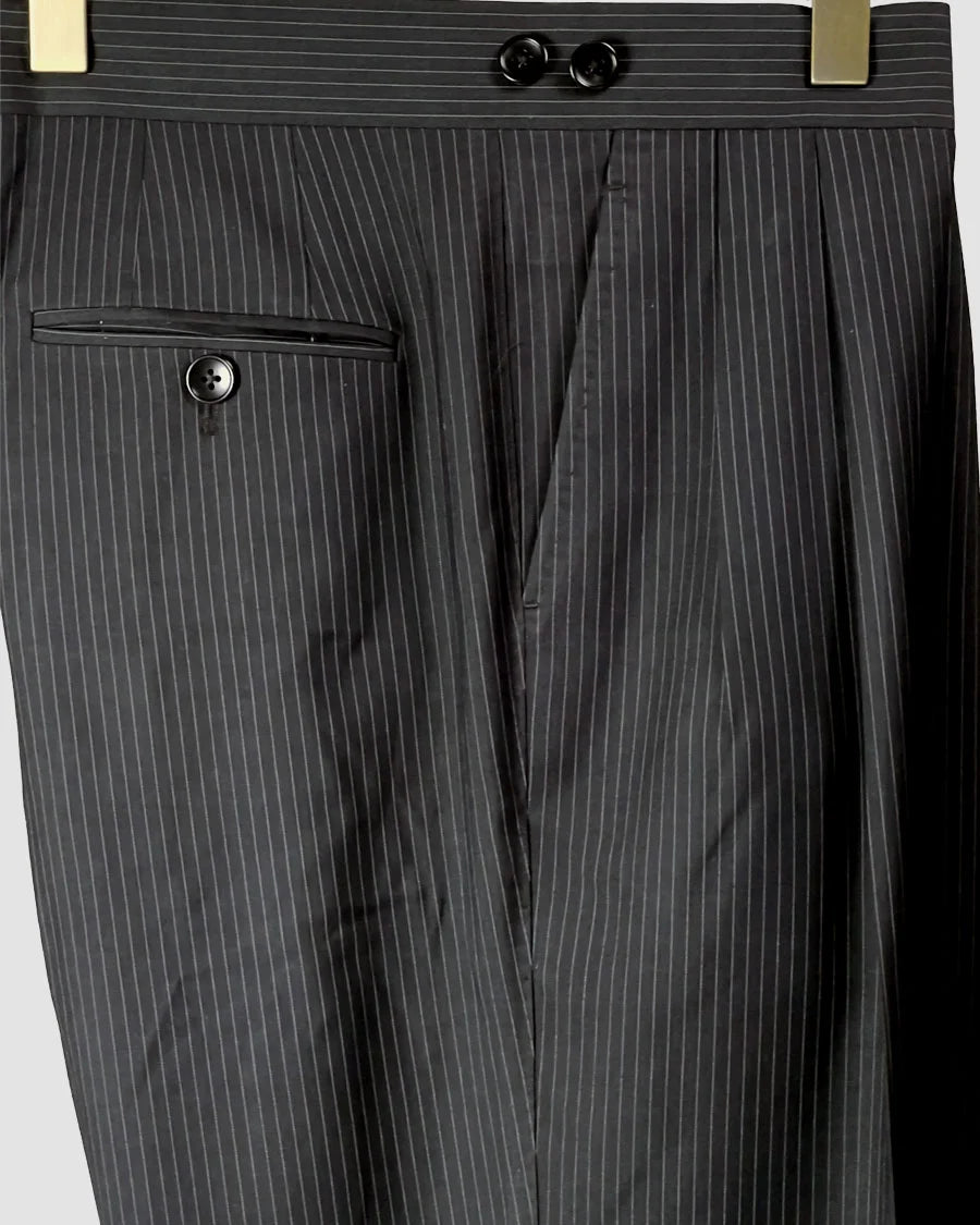 Double Pleated Side Adjuster Trousers