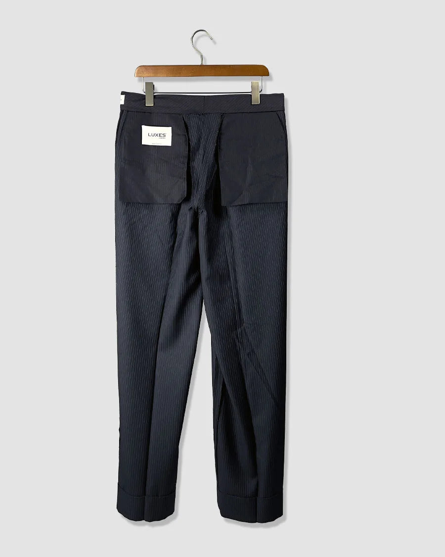 Double Pleated Side Adjuster Trousers