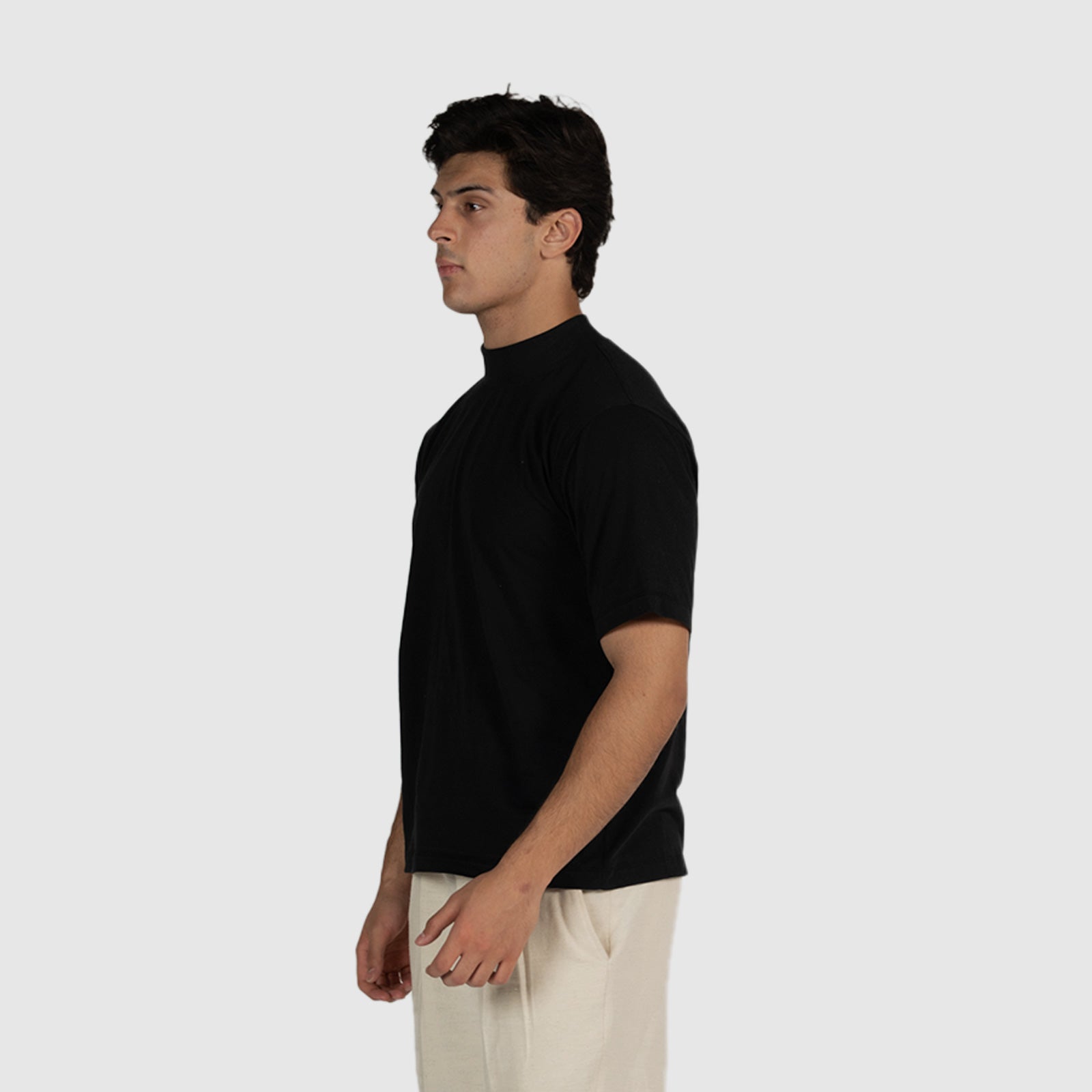 Black Mock Neck T-shirt