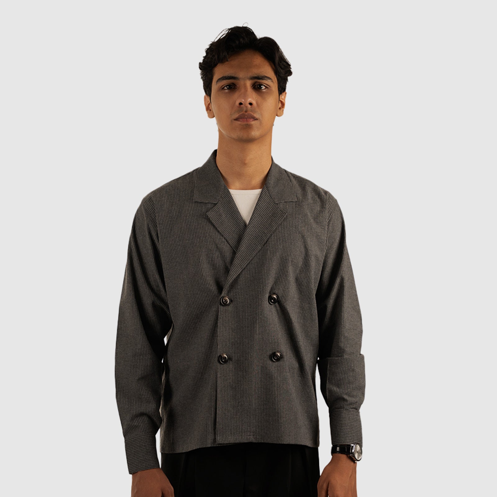 Double Breasted Woven Shirt