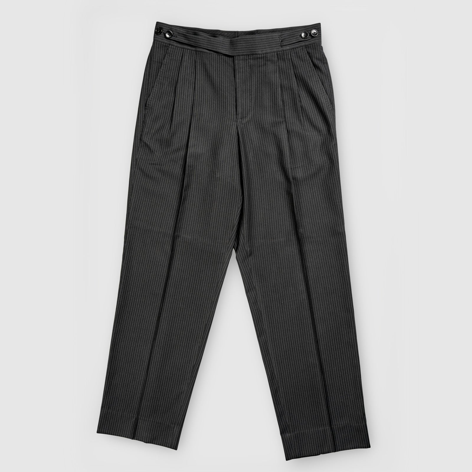 Double Pleated Side Adjuster Trousers