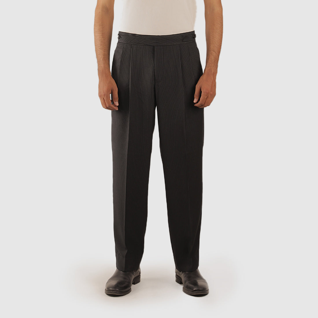 Double Pleated Side Adjuster Trousers