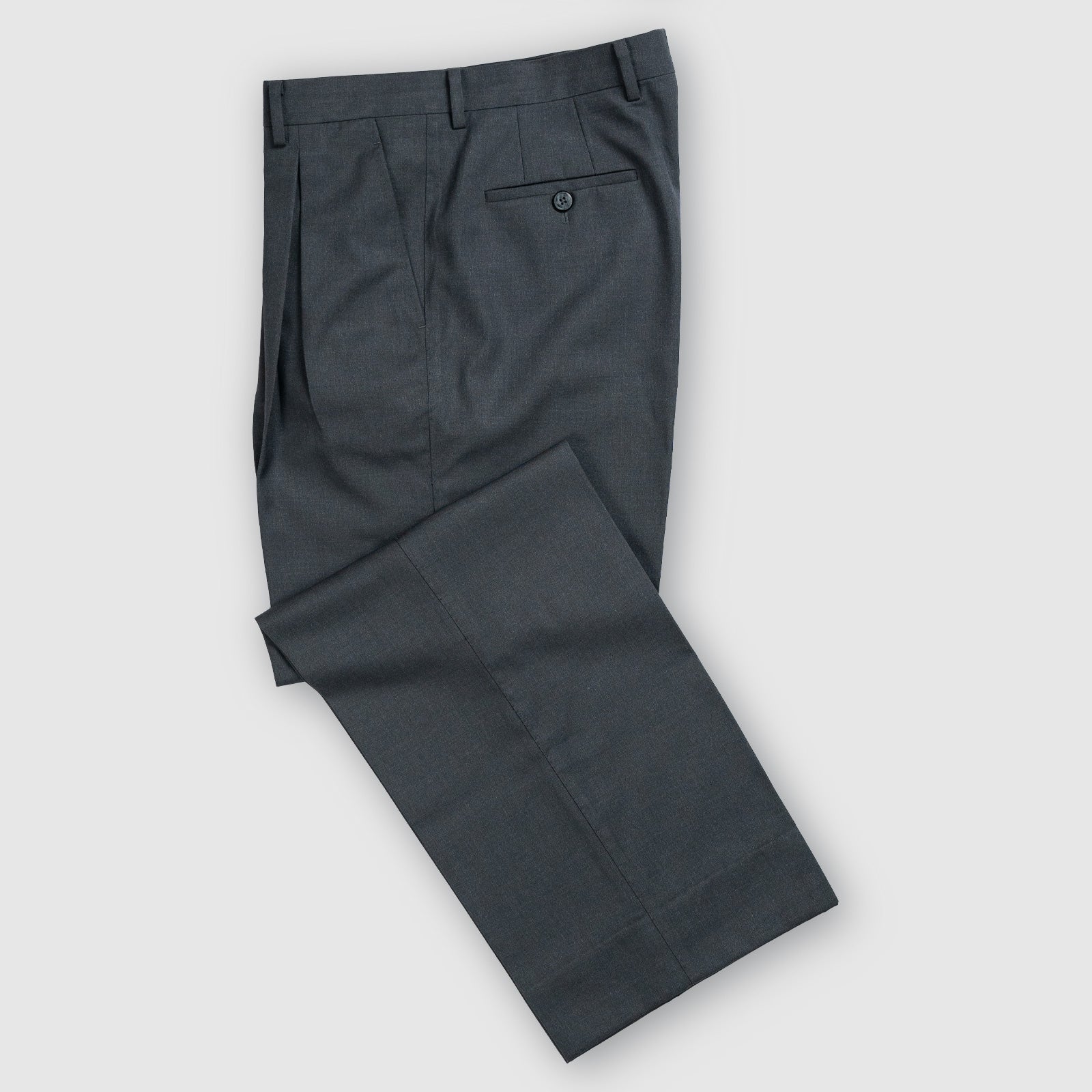 Double Pleated Wide Leg Trousers – Grey