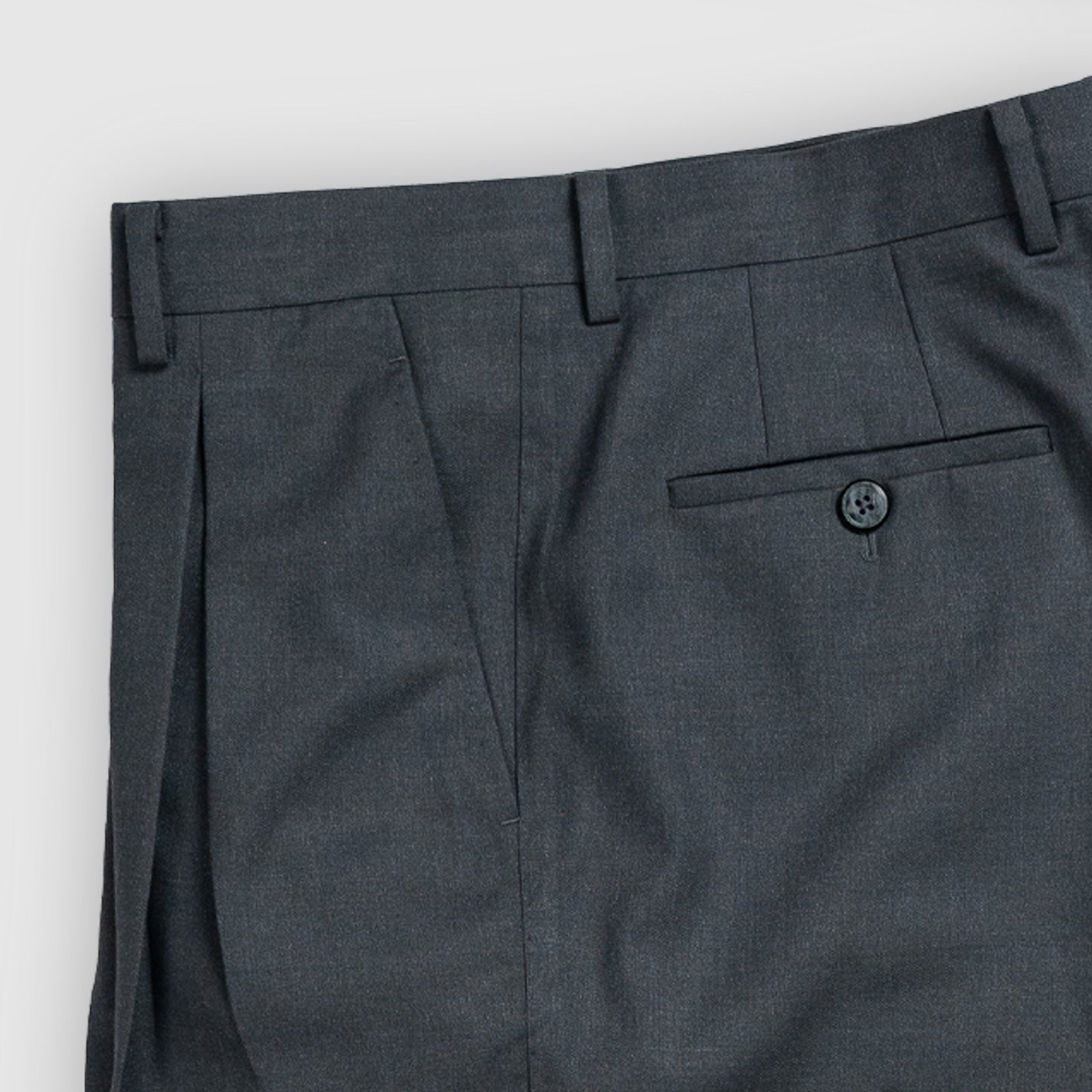 Double Pleated Wide Leg Trousers – Grey