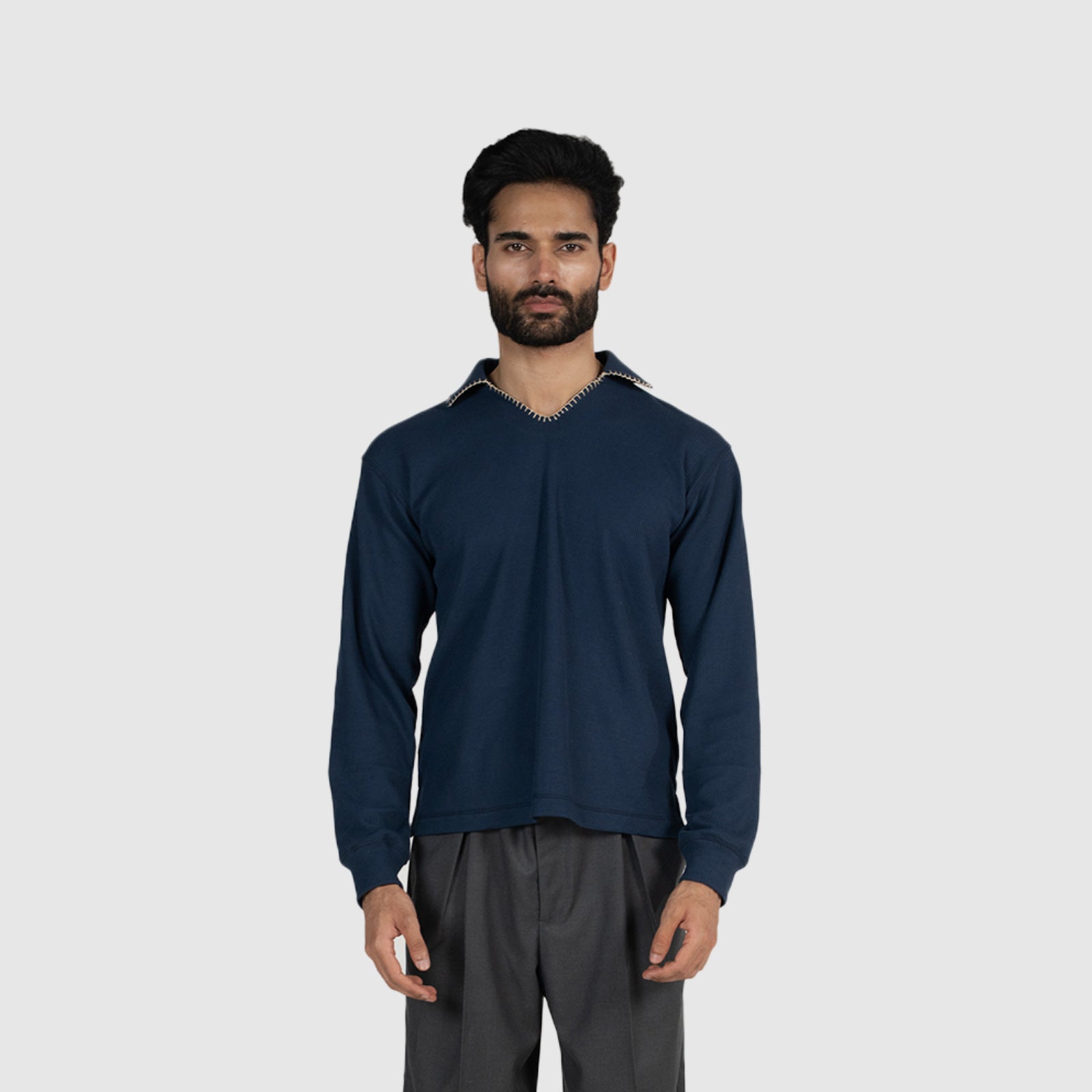 Embroidered Full Sleeve Polo
