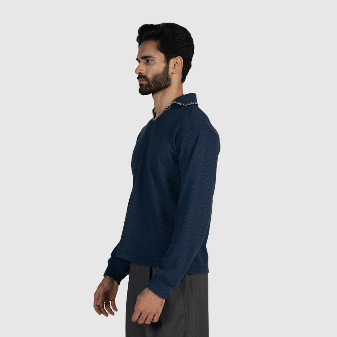 Embroidered Full Sleeve Polo
