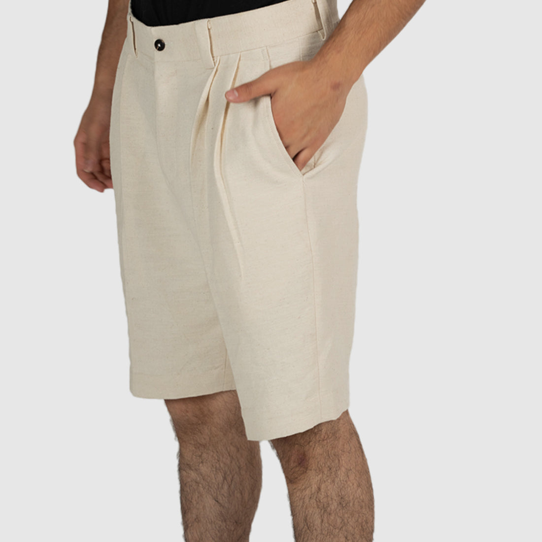 Handwoven Pleated Shorts