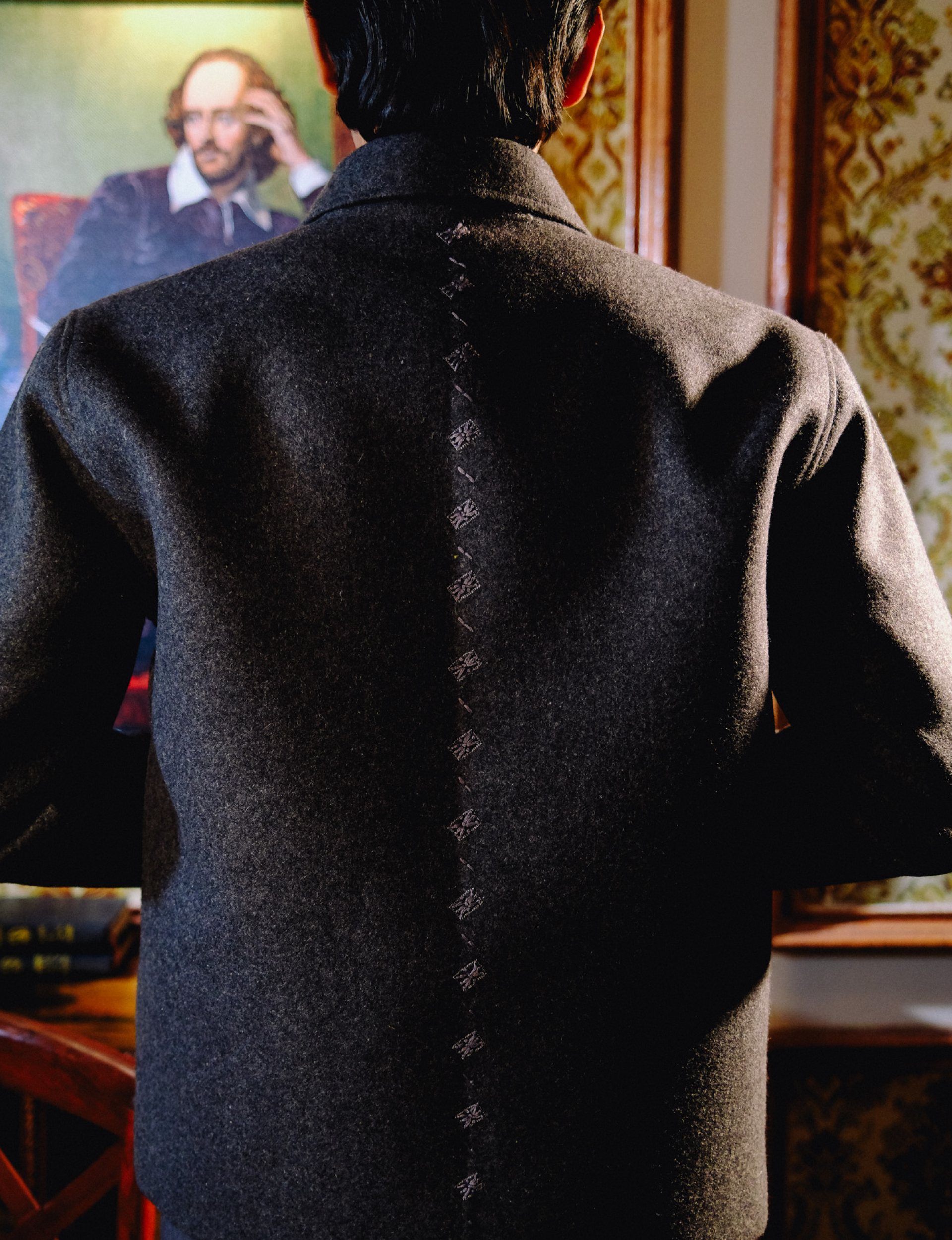 Alpaca Wool Structured Zipper Jacket