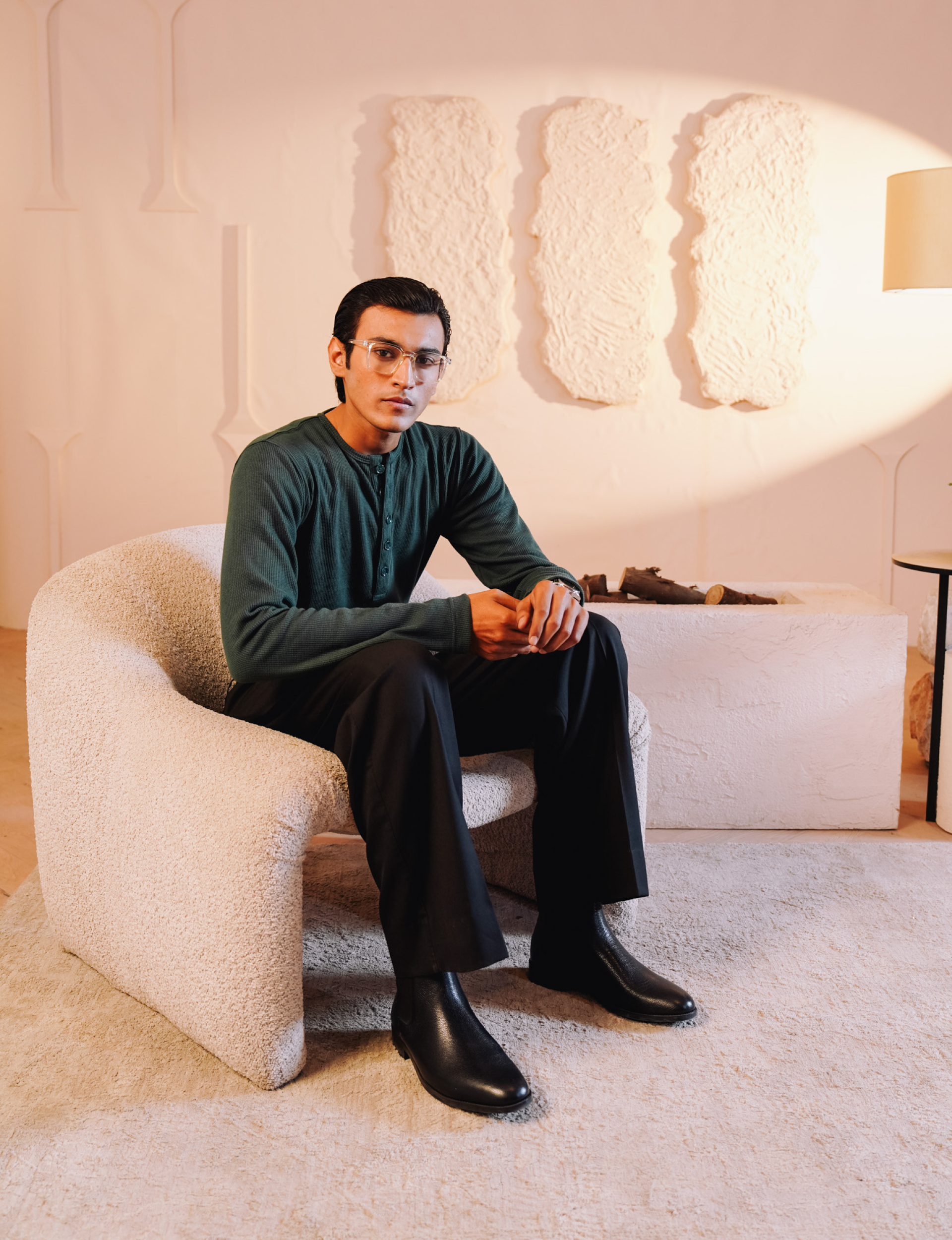 Emerald Green Full Sleeves Thermal Henley