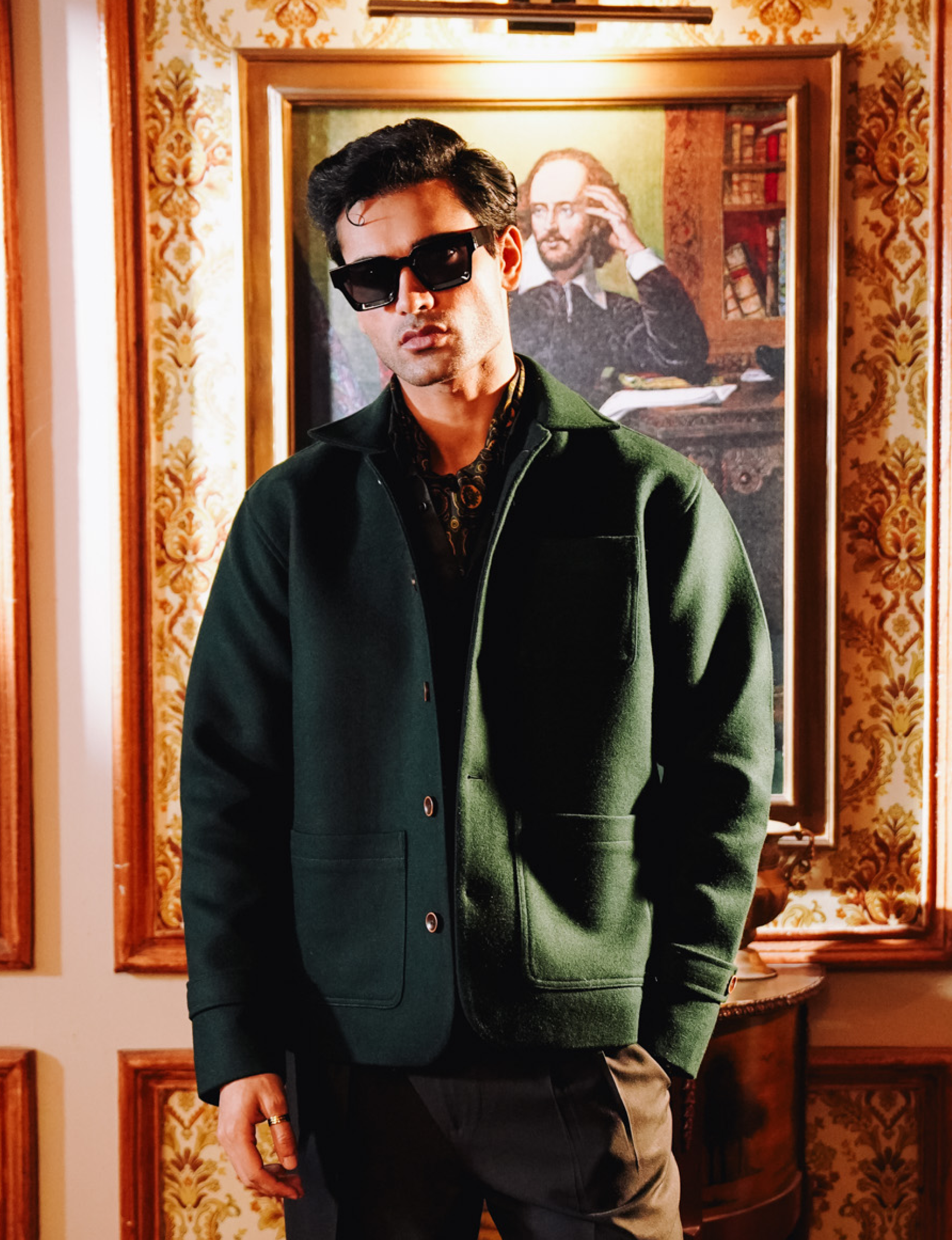 Green Heavy Woolen Jacket