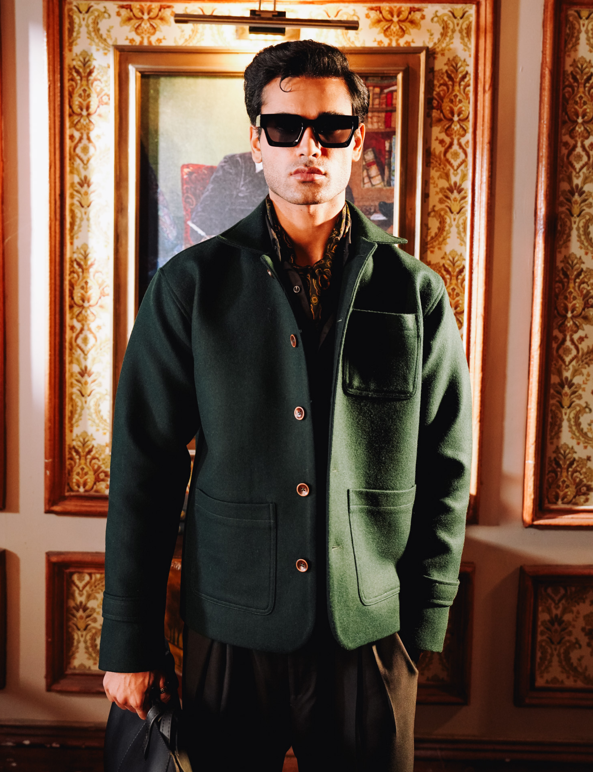 Green Heavy Woolen Jacket