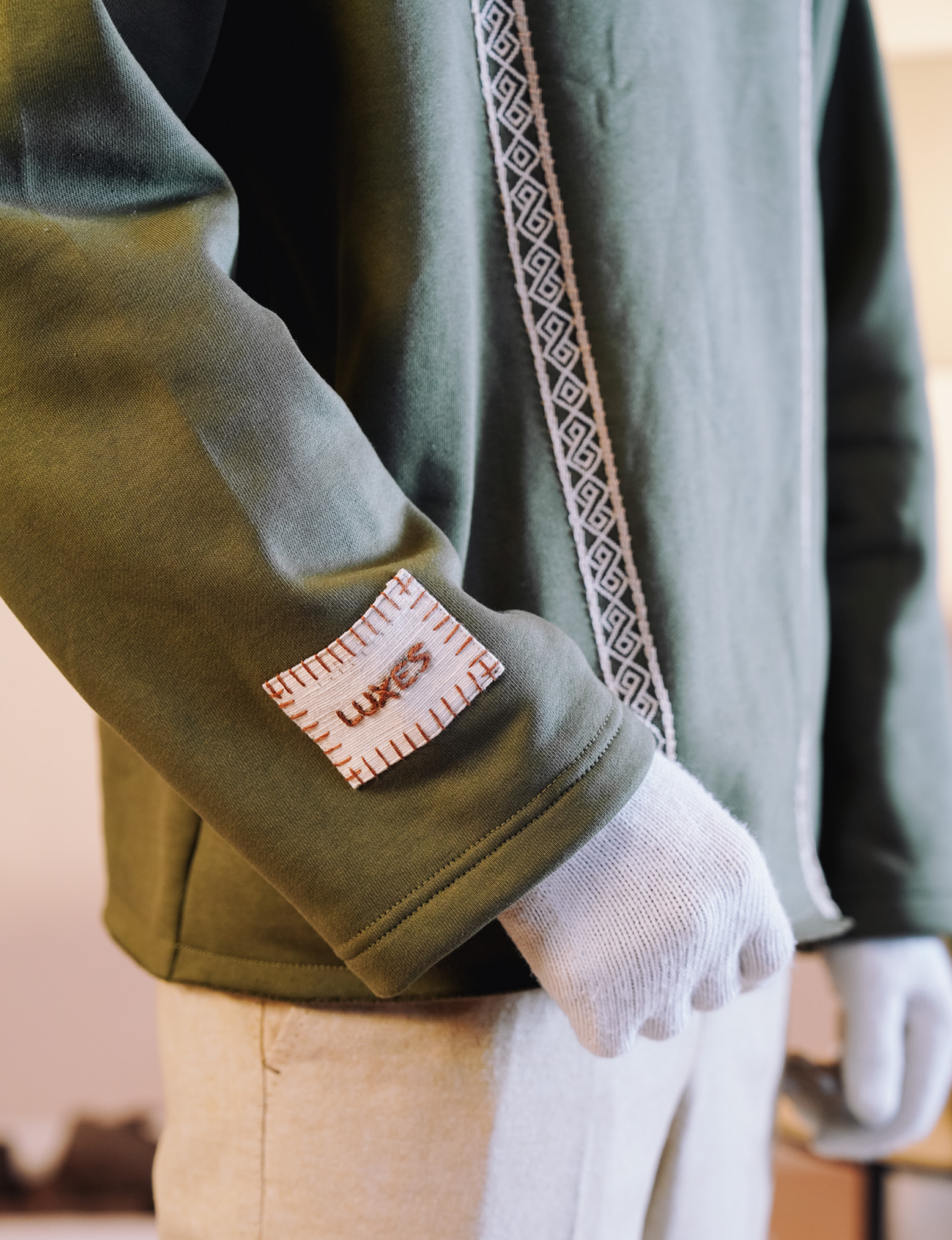Naqsh 460 GSM Moss Green Hoodie
