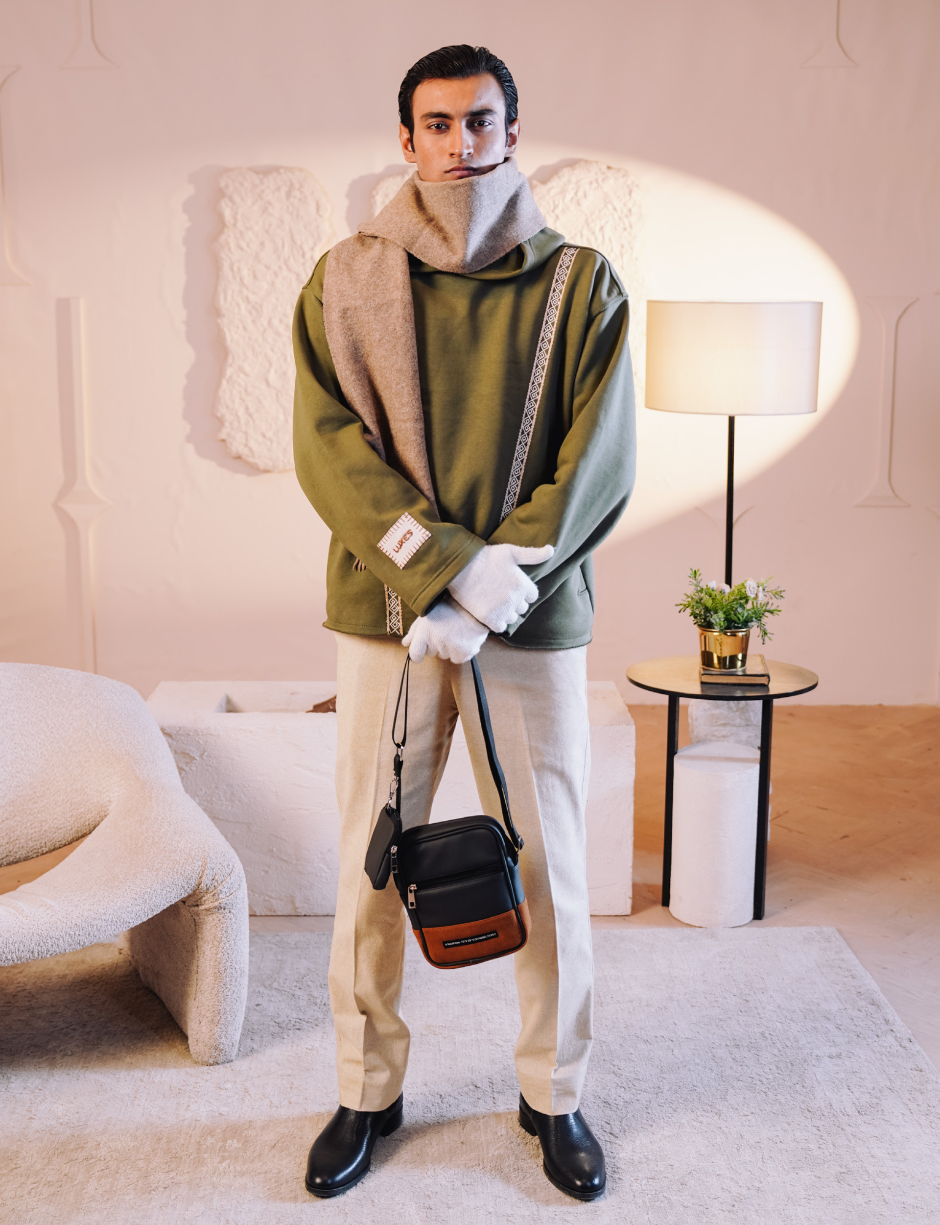 Naqsh 460 GSM Moss Green Hoodie