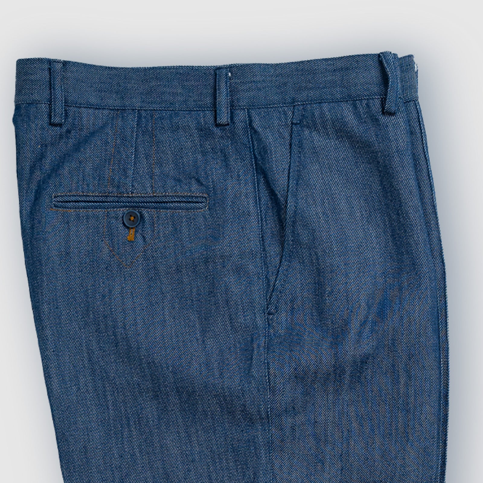 Pleated Denim Trousers