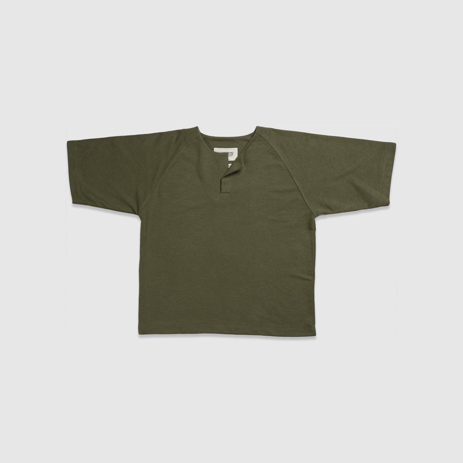 Raglan Henley in Olive Green