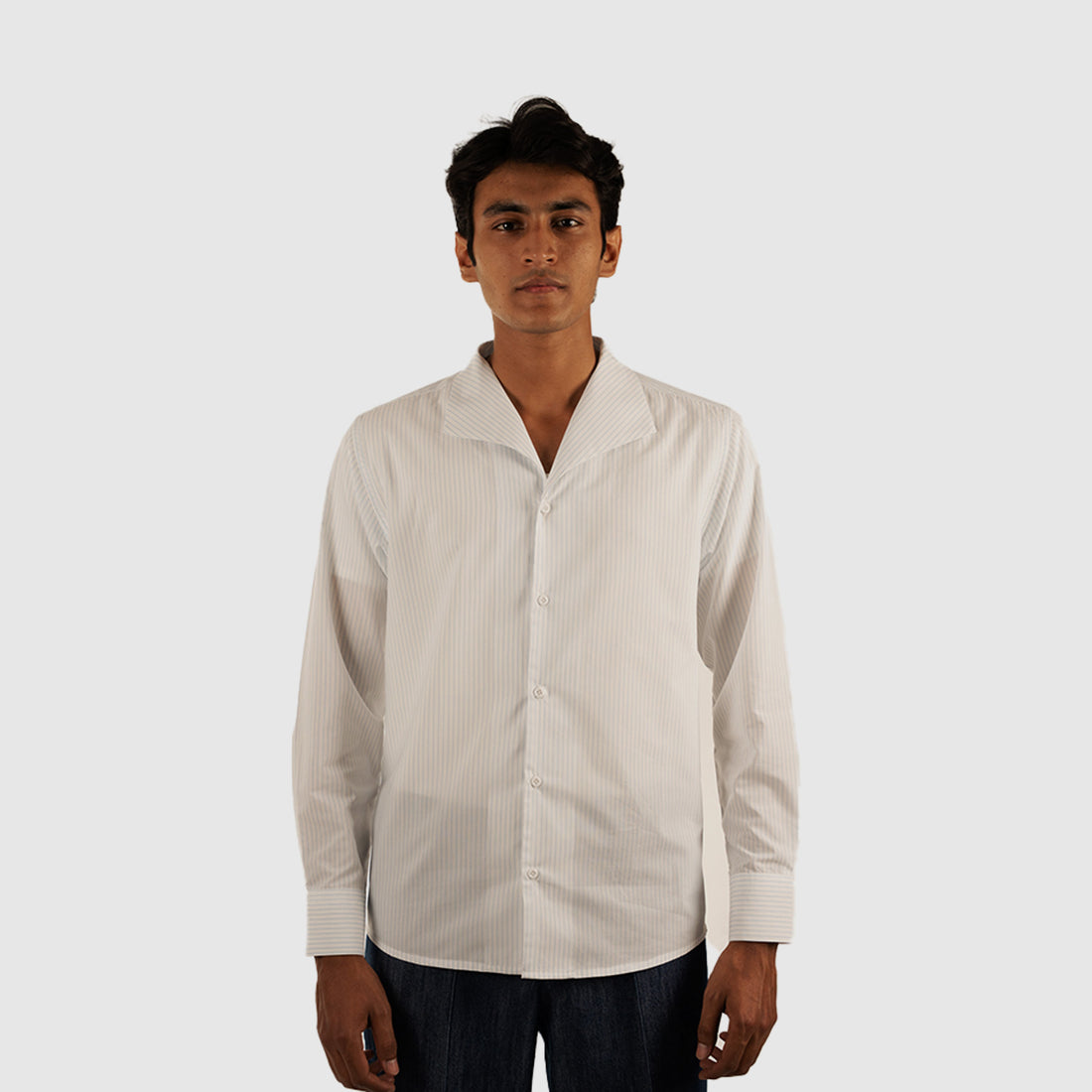 Striped Sailor Collar Shirt