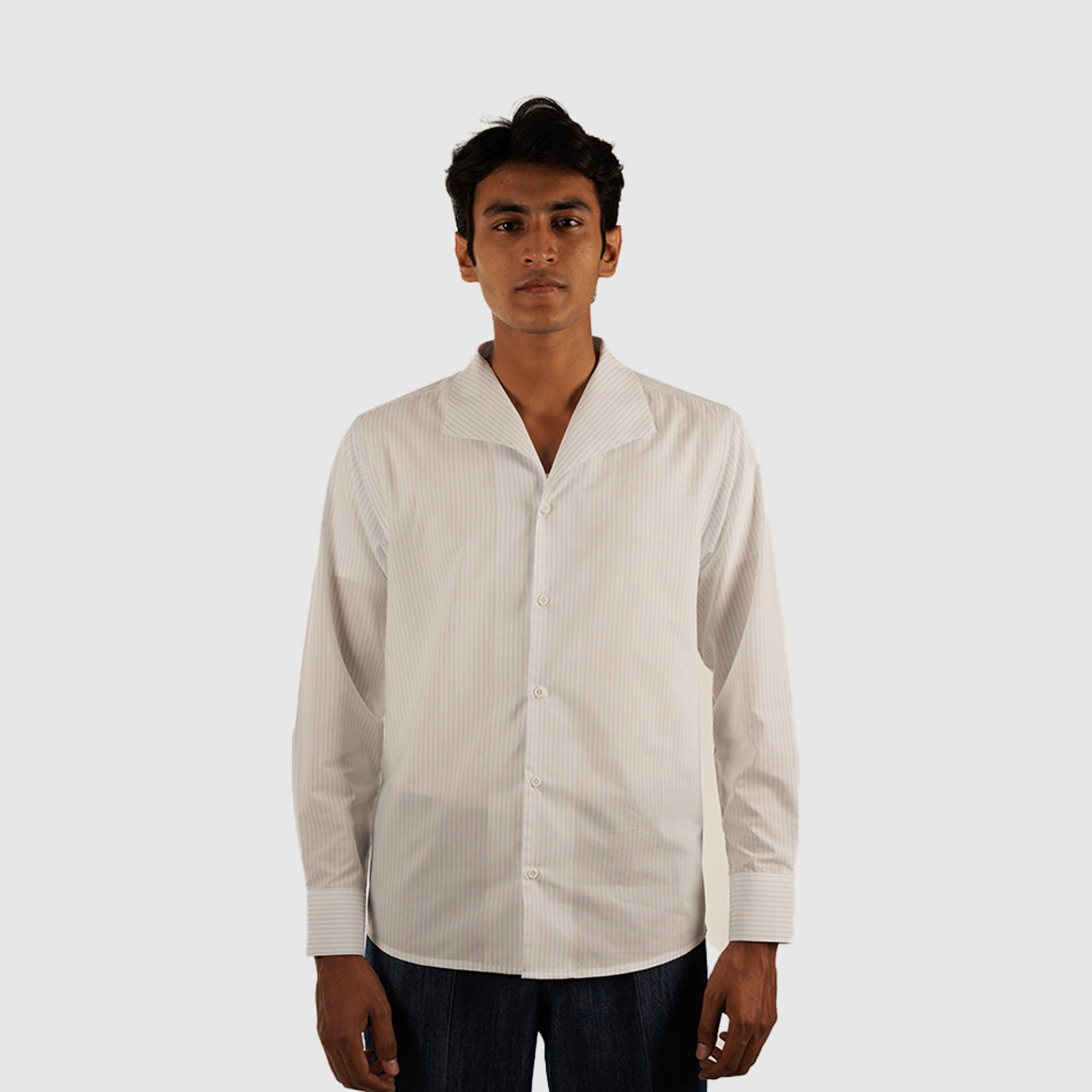 Striped Sailor Collar Shirt